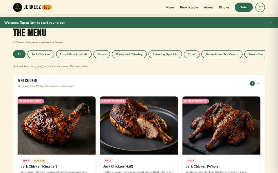 The Jerkeez 876 website, live today