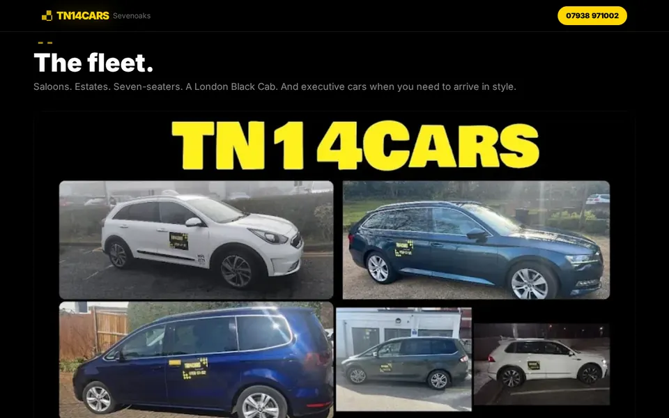 The TN14 Cars website, live today