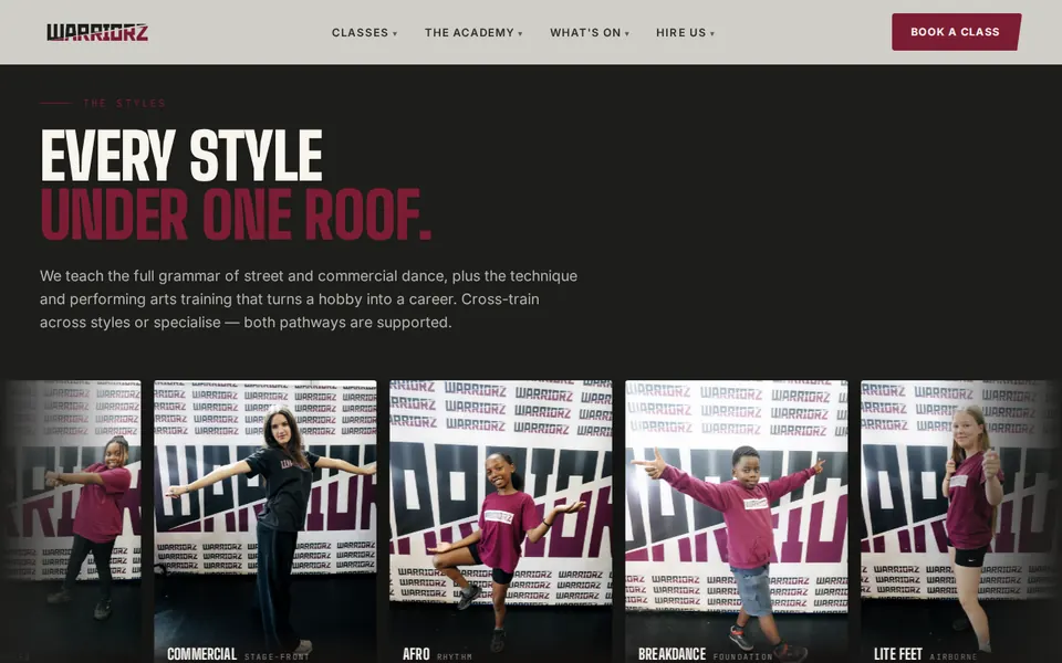 The Warriorz website, live today