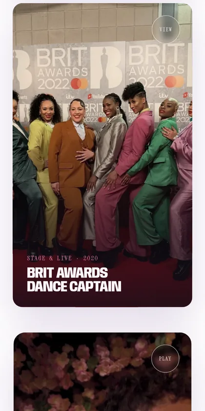 The Zara Richards website on a phone
